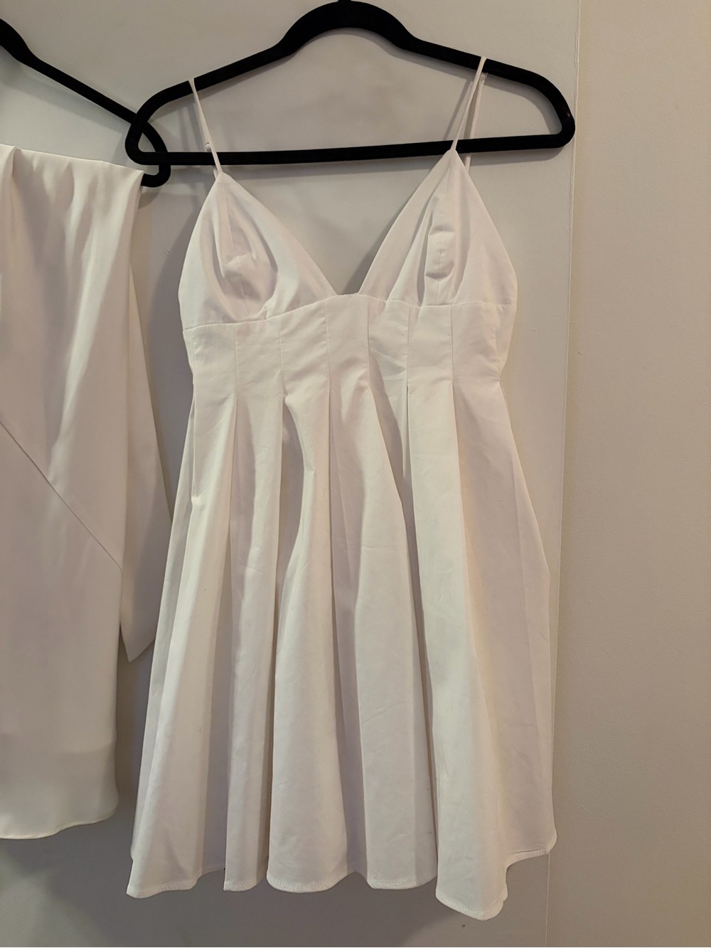 NWOT Zara White Spaghetti-Strap Mini Dress